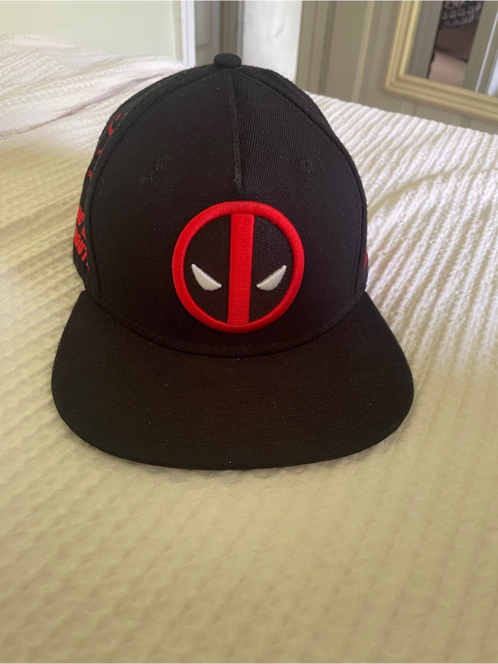 Official Marvel Black and Red Deadpool Snapback Hat